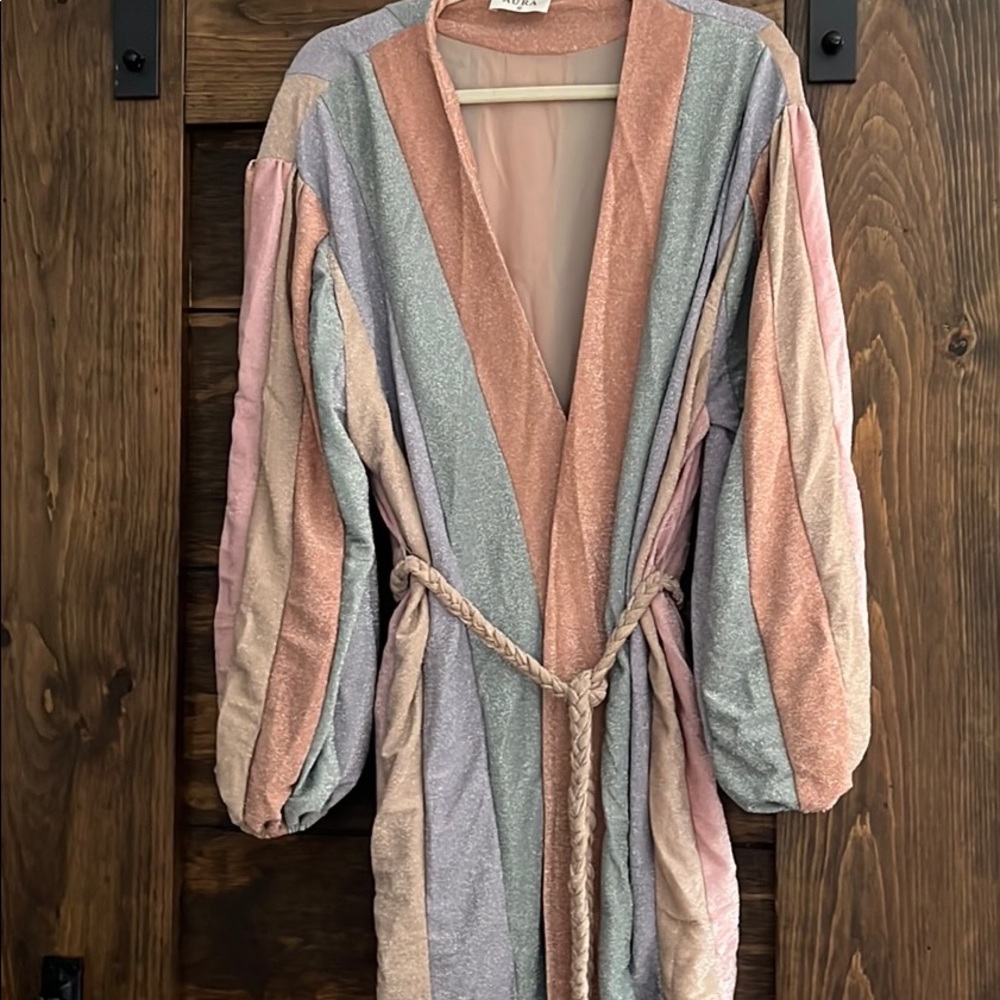 Aura sparkle wrap mini dress